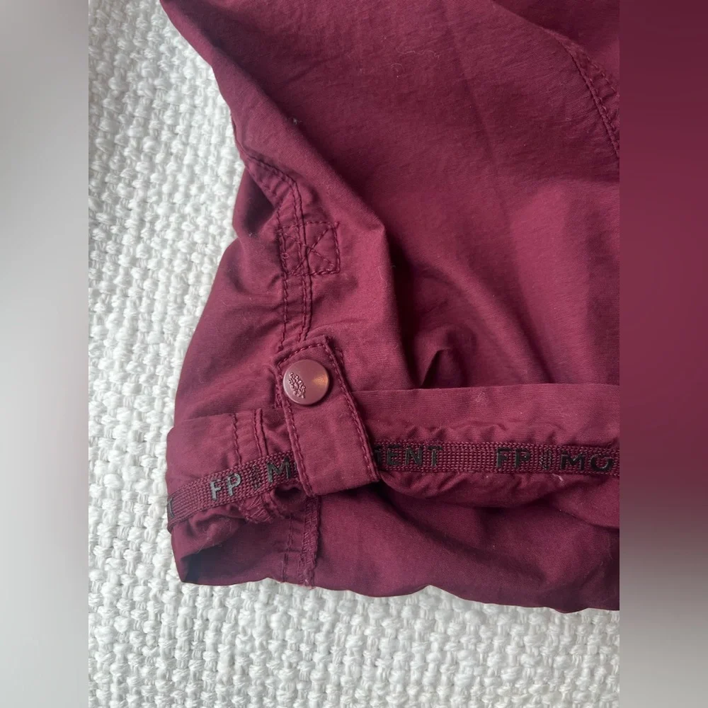 Free People Burgundy Relaxed High-Rise‎ Track Pants